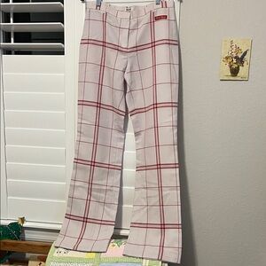 Moschino Red and White Patterned  pants